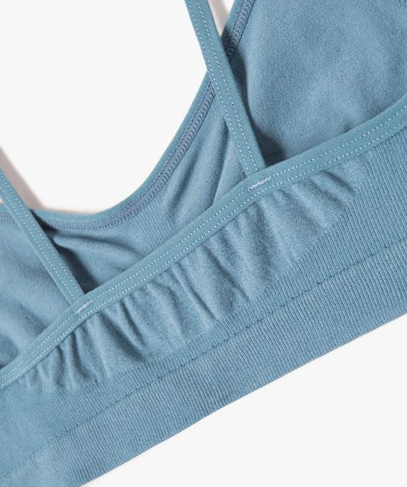 Brassière à fines bretelles en maille extensible fille vue2 - GEMO (JUNIOR) - GEMO