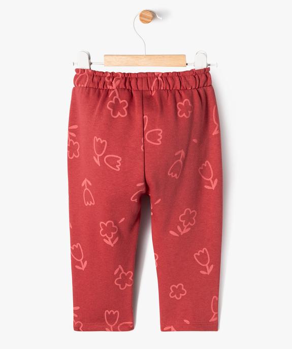 Pantalon en maille à motifs fleuris bébé fille vue4 - GEMO(BEBE DEBT) - GEMO