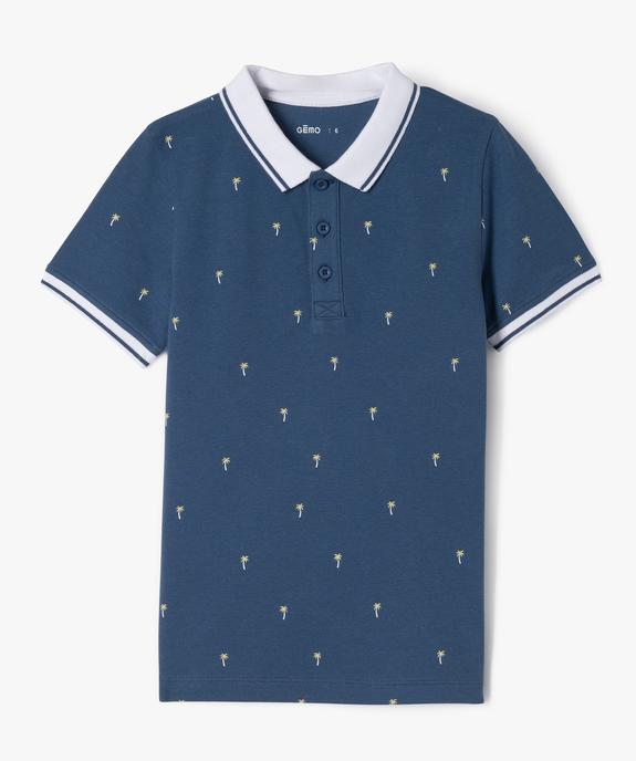 Polo manches courtes imprimé palmiers garçon vue1 - GEMO (ENFANT) - GEMO