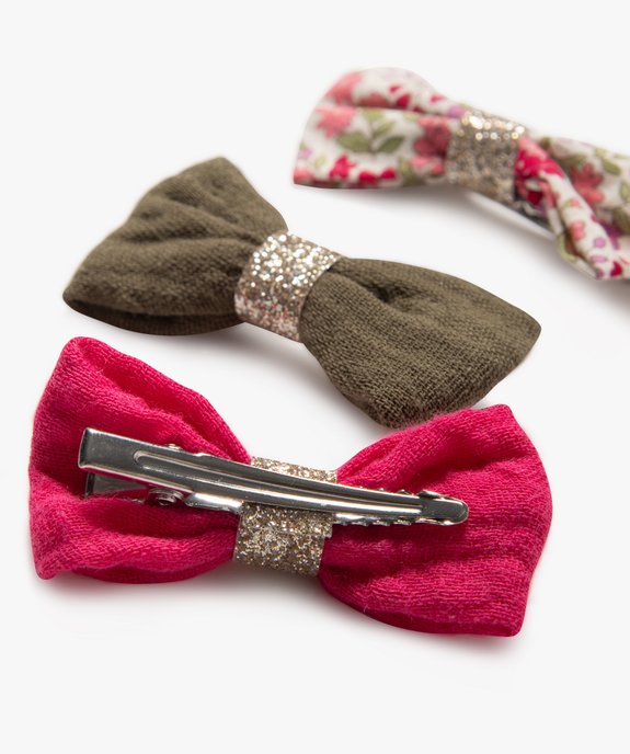 Barrettes cheveux forme noeud papillon fille (lot de 3) vue2 - GEMO (ACCESS) - GEMO