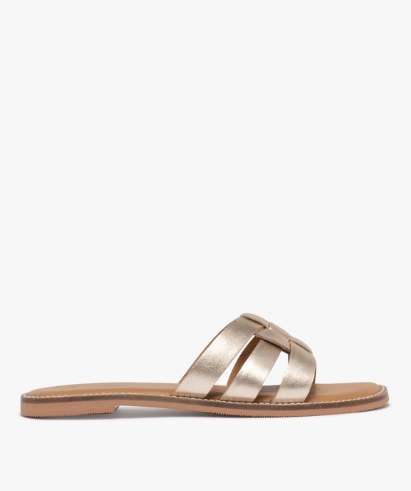 Sandales mules avec brides croisées en cuir femme - Tanéo vue1 - TANEO GEMO FOR GOOD - GEMO