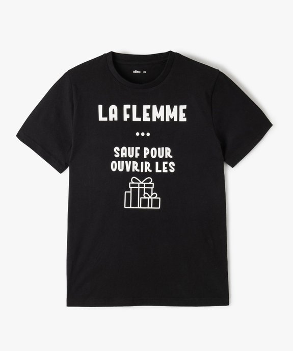Tee-shirt garçon à manches courtes spécial Noël vue1 - GEMO (JUNIOR) - GEMO