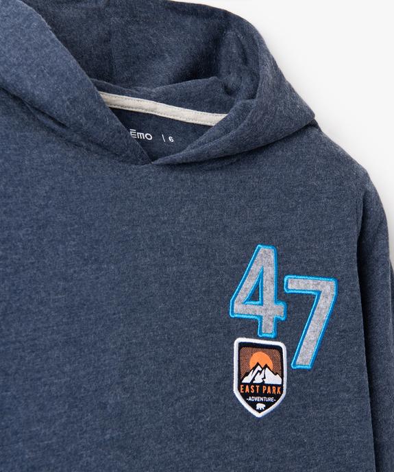 Tee-shirt garçon à manches longues et capuche vue4 - GEMO (ENFANT) - GEMO