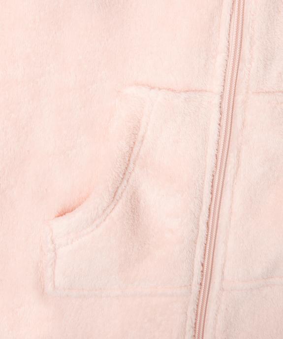 Robe de chambre à capuche en maille peluche fille vue3 - GEMO (ENFANT) - GEMO
