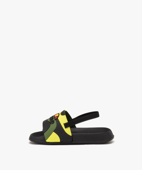 Mules de piscine garçon à bride talon élastique et bandeau camouflage - Ellesse vue3 - ELLESSE - GEMO