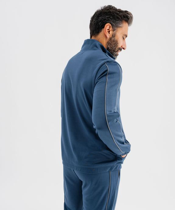 Sweat de sport zippé avec liserés réfléchissants homme vue3 - GEMO 4G HOMME - GEMO