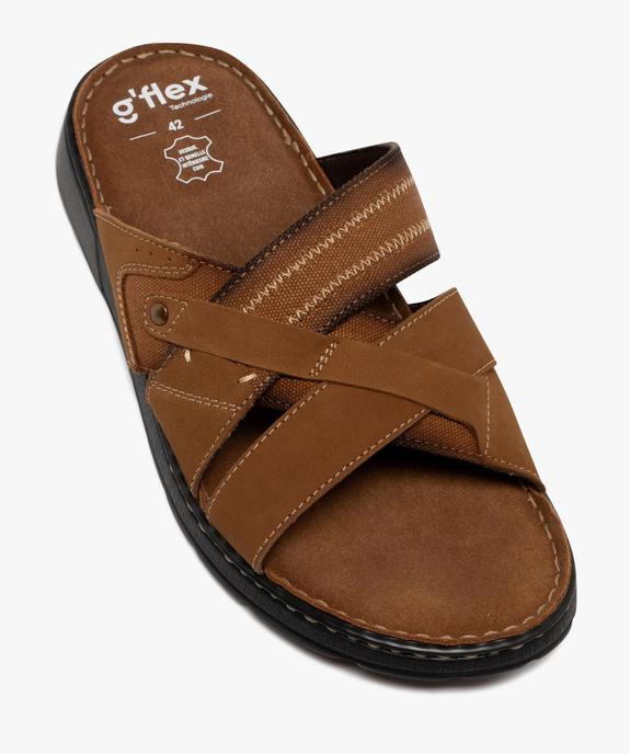 Mules confort à larges brides croisées homme vue6 - G'FLEX - GEMO
