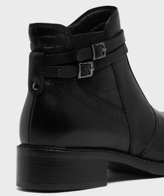 Bottines femme dessus en cuir avec détails fantaisie et à zip - Tanéo vue6 - TANEO GEMO FOR GOOD - GEMO