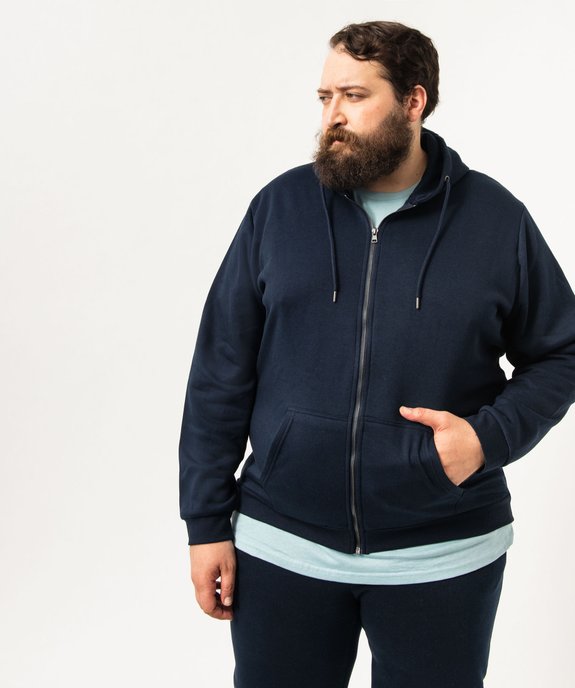 Sweat zippé à capuche homme vue3 - GEMO 4G HOMME - GEMO