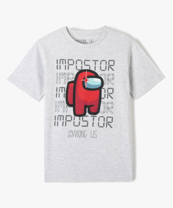 Tee-shirt garçon à manches courtes imprimé - Among Us vue1 - AMONG US - GEMO
