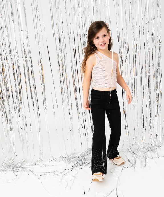 Jean flare avec strass en bas de jambes fille vue5 - GEMO 4G FILLE - GEMO