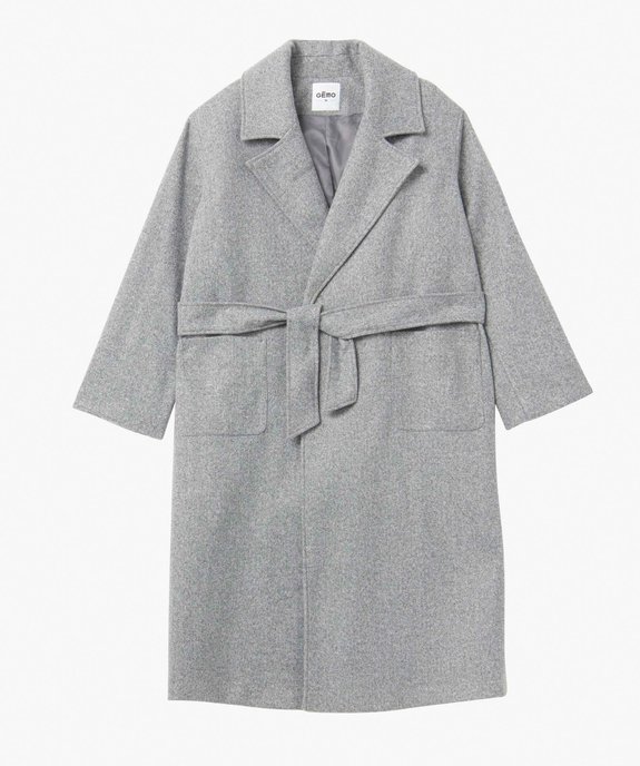 Manteau femme coupe oversize avec larges poches plaquées vue4 - GEMO(FEMME PAP) - GEMO