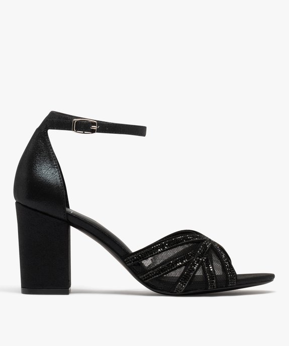 Sandales à talon brillantes à strass femme vue2 - FOLLOW ME - GEMO