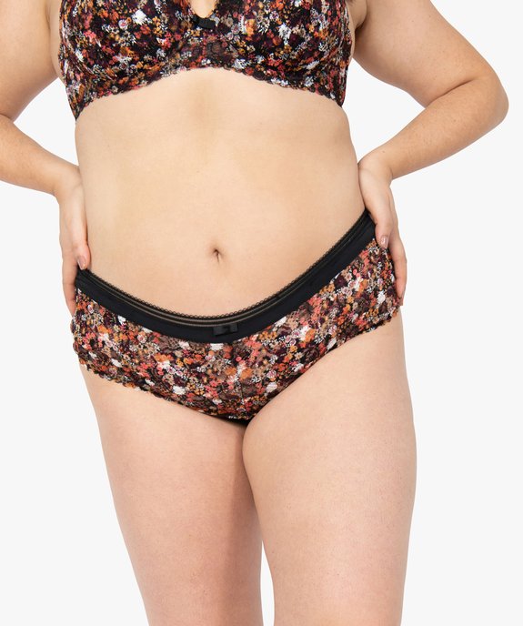 Tanga en dentelle et microfibre vue1 - GEMO(HOMWR FEM) - GEMO