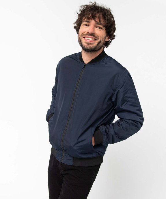 Blouson homme rembourré avec finitions bord-côte vue6 - GEMO 4G HOMME - GEMO