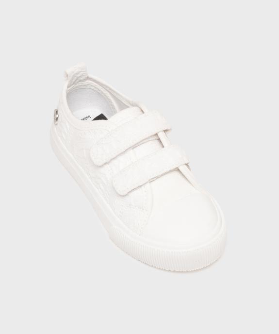 Tennis en toile brodée fermeture scratch fille - LuluCastagnette vue6 - LULUCASTAGNETTE - GEMO