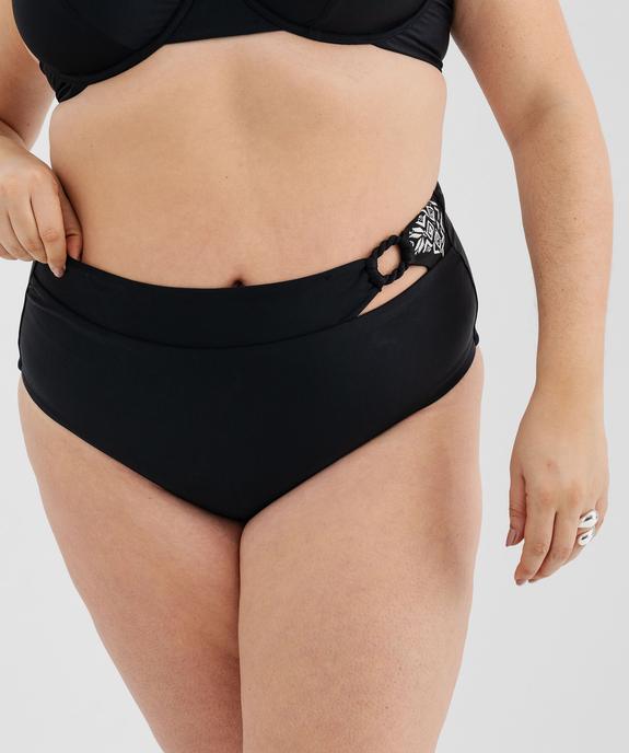 Bas de maillot de bain à broderie et détail ajouré femme grande taille vue2 - GEMO (PLAGE) - GEMO