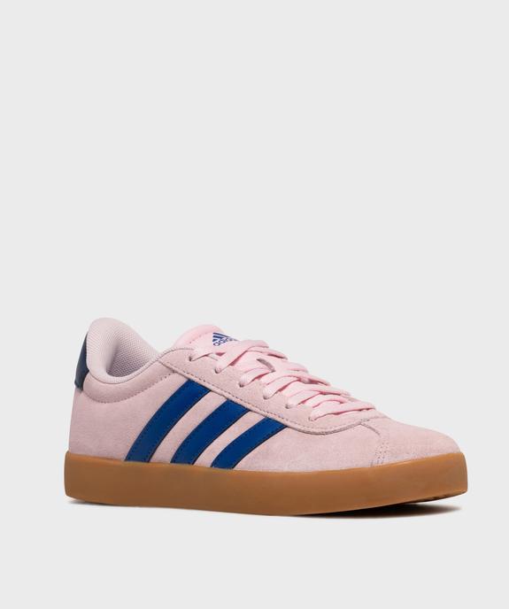 Baskets en cuir suédé VL Court 3.0 femme - Adidas vue2 - ADIDAS - GEMO