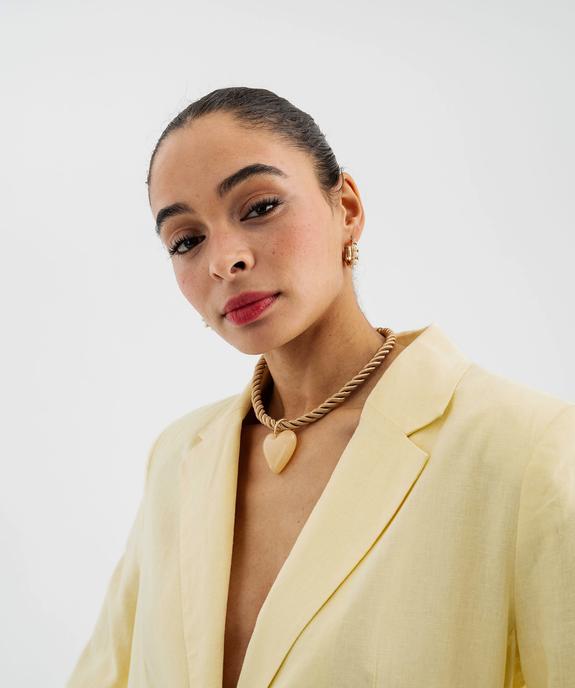 Blazer en viscose et lin femme vue2 - GEMO(FEMME PAP) - GEMO