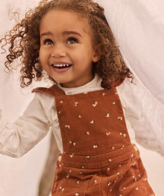 Ensemble 2 pièces salopette fleurie et tee-shirt bébé fille - LuluCastagnette vue7 - LULUCASTAGNETTE - GEMO