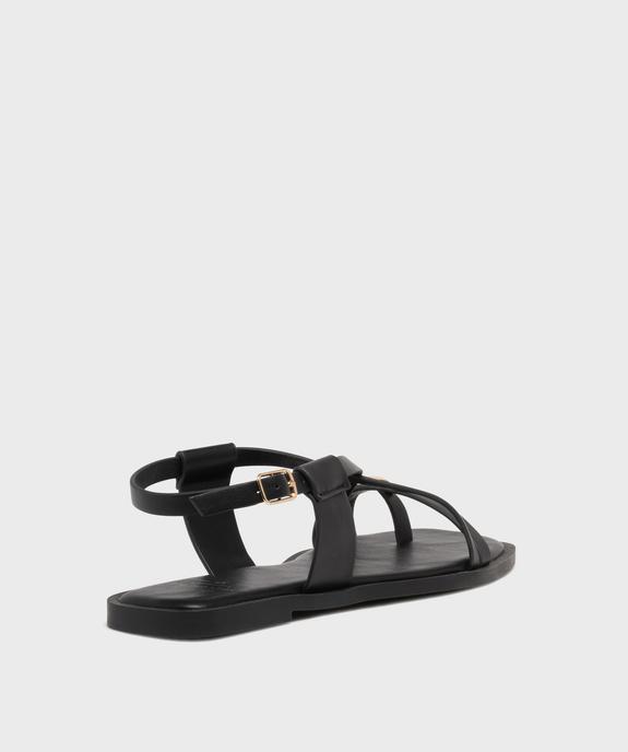 Sandales plates multibrides avec bijou de pied femme vue4 - FOLLOW ME - GEMO