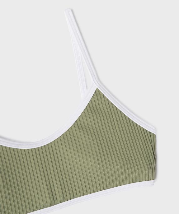 Maillot de bain 2 pièces en maille côtelée fille vue2 - GEMO (JUNIOR) - GEMO