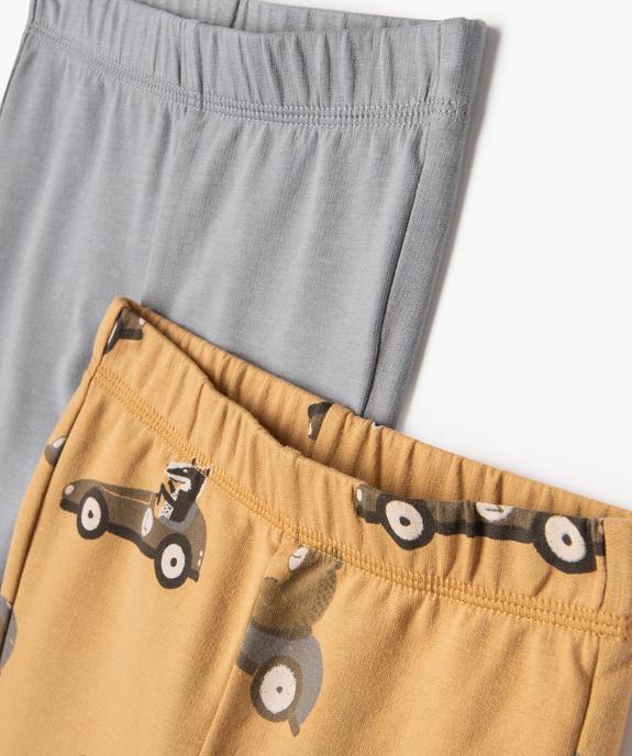 Legging en maille à taille élastiquée bébé garçon (lot de 2) vue2 - GEMO(BEBE DEBT) - GEMO