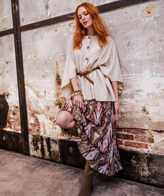 Jupe longue trapèze fluide femme vue5 - GEMO(FEMME PAP) - GEMO