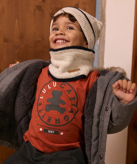 Ensemble 2 pièces bébé écharpe et bonnet - LuluCastagnette vue4 - LULUCASTAGNETTE - GEMO