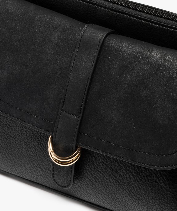 Sac besace grand format à rabat brillant femme vue4 - GEMO (ACCESS) - GEMO