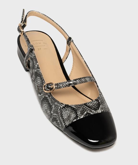 Ballerines slingbacks à bout verni et bride cheville femme vue5 - FOLLOW ME - GEMO