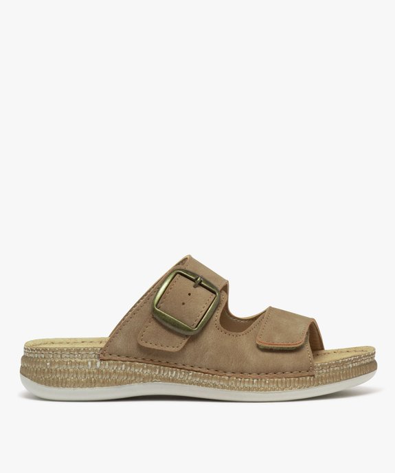 Mules confort à semelle intérieure cuir et petit talon compensé femme vue1 - G'FLEX - GEMO