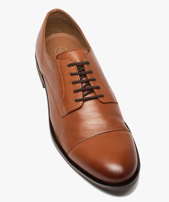 Derbies homme classiques dessus cuir uni vue6 - GEMO(URBAIN) - GEMO