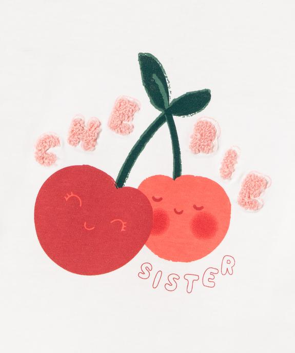 Tee-shirt à manches longues avec motif en relief bébé fille vue2 - GEMO(BEBE DEBT) - GEMO