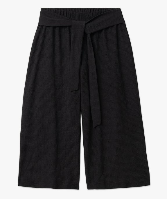 Pantalon en toile gaufrée femme grande taille vue4 - GEMO (G TAILLE) - GEMO