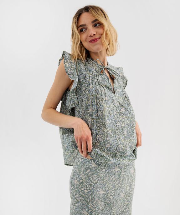 Blouse sans manches avec volants aux emmanchures femme vue1 - GEMO(FEMME PAP) - GEMO