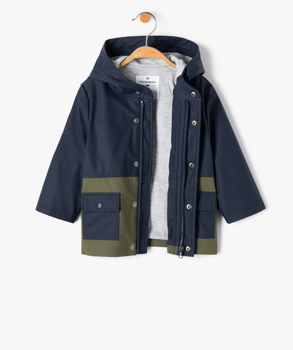 Imperméable bébé garçon bicolore - LuluCastagnette vue2 - LULUCASTAGNETTE - GEMO