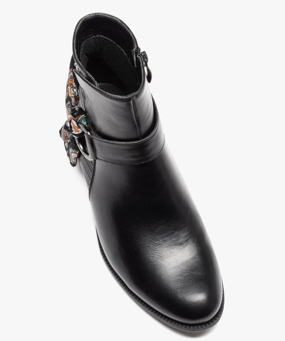 Boots femme unies à petit talon avec bride foulard vue5 - VALENTINA BALDA - GEMO