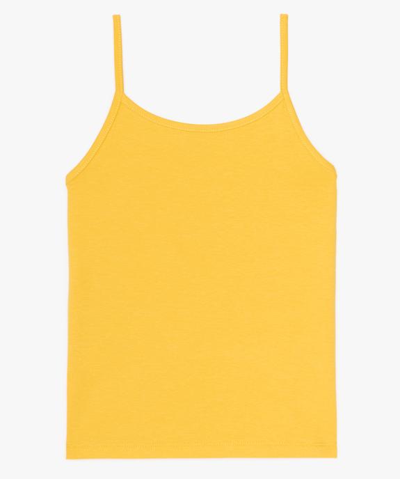 Débardeur fille à fines bretelles en coton bio vue2 - GEMO 4G FILLE - GEMO