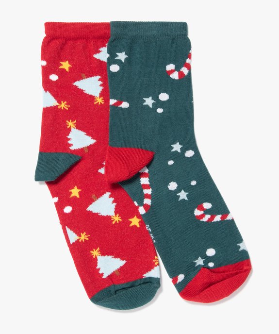 Chaussettes fille tige haute Noel lot de 2