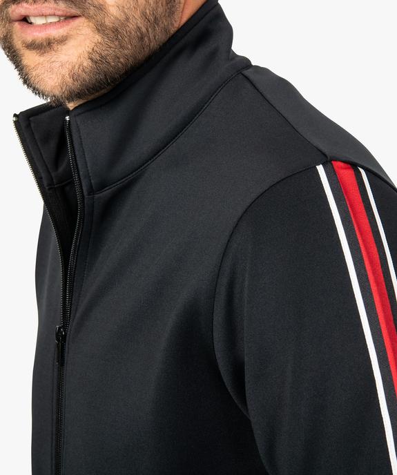 Sweat homme zippé à rayures sur les bras vue2 - GEMO (HOMME) - GEMO