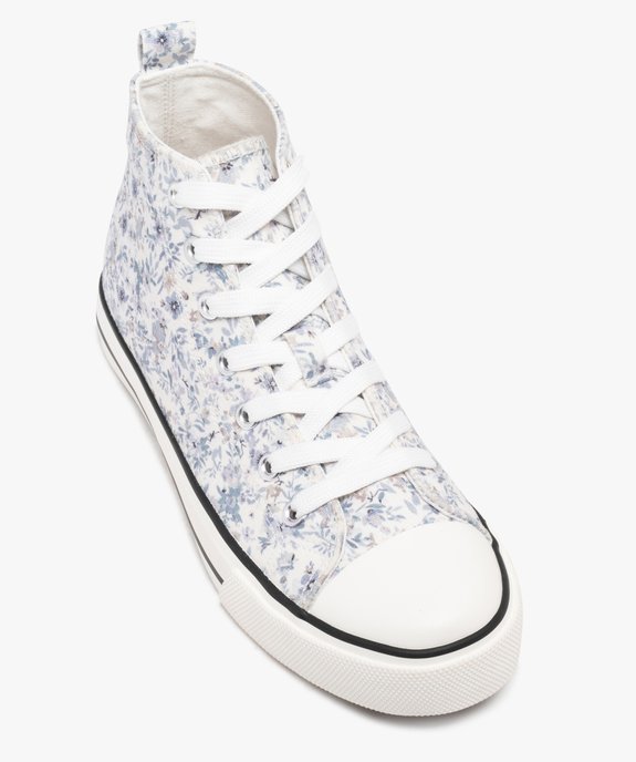 Baskets montantes en toile fleuri femme vue6 - FOLLOW ME G4G - GEMO