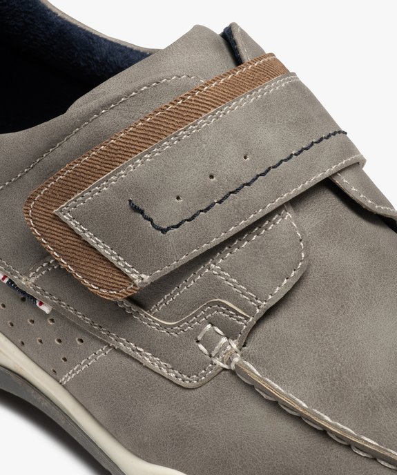 Chaussures bateau homme confort à scratch vue6 - GEMO (CONFORT) - GEMO
