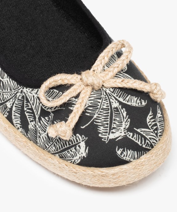 Ballerines femme en toile imprimée et semelle corde vue6 - GEMO (SPORTSWR) - GEMO