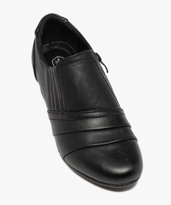 Escarpins femme confort unis avec dessus plissé vue5 - GEMO (CONFORT) - GEMO
