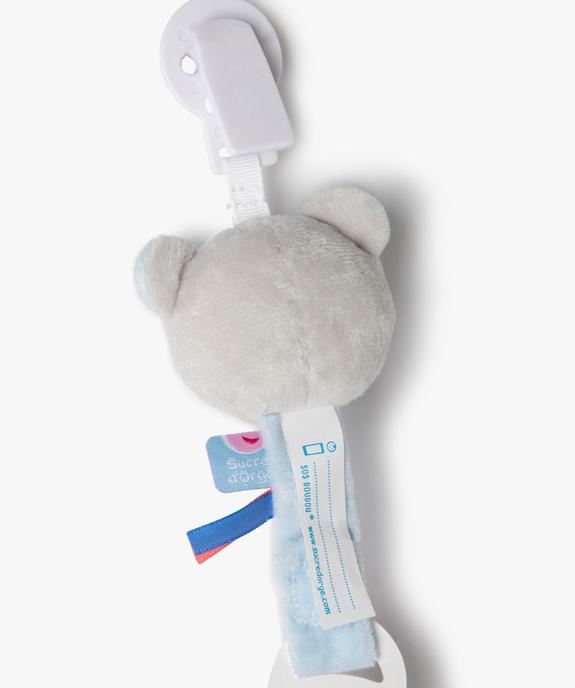 Attache-tétine peluche ourson- Sucre d'Orge vue2 - SUCRE D'ORGE - GEMO