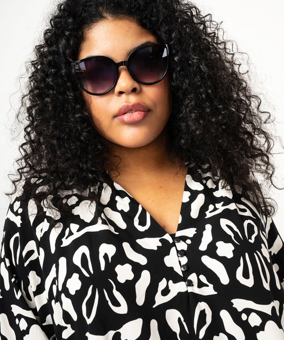 Blouse imprimée à manches 3/4 femme grande taille vue2 - GEMO 4G GT - GEMO