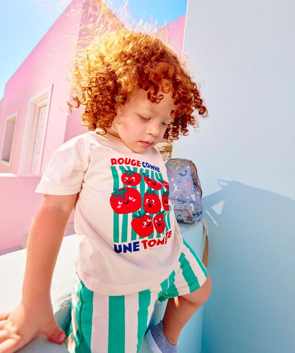 Tee-shirt manches courtes avec motifs tomates bébé garçon vue4 - GEMO 4G BEBE - GEMO