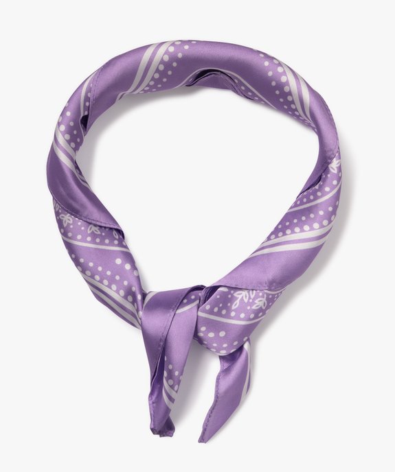 Foulard carré en satin imprimé petit format femme vue3 - GEMO (ACCESS) - GEMO