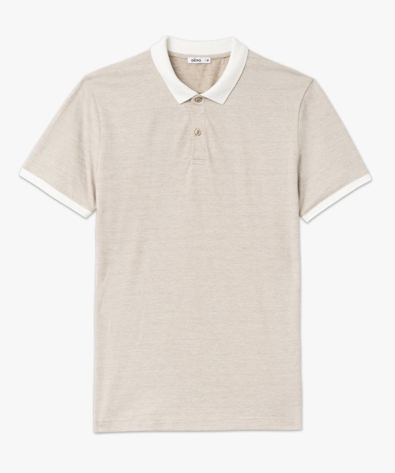 Polo manches courtes en maille piquée homme vue4 - GEMO (HOMME) - GEMO